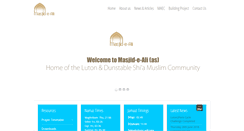Desktop Screenshot of masjideali.org